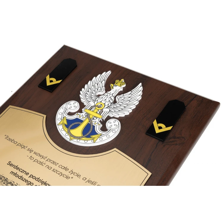 Dyplom uznania dla chorążego - kolorowy druk UV i wypukły logotyp - DUV063