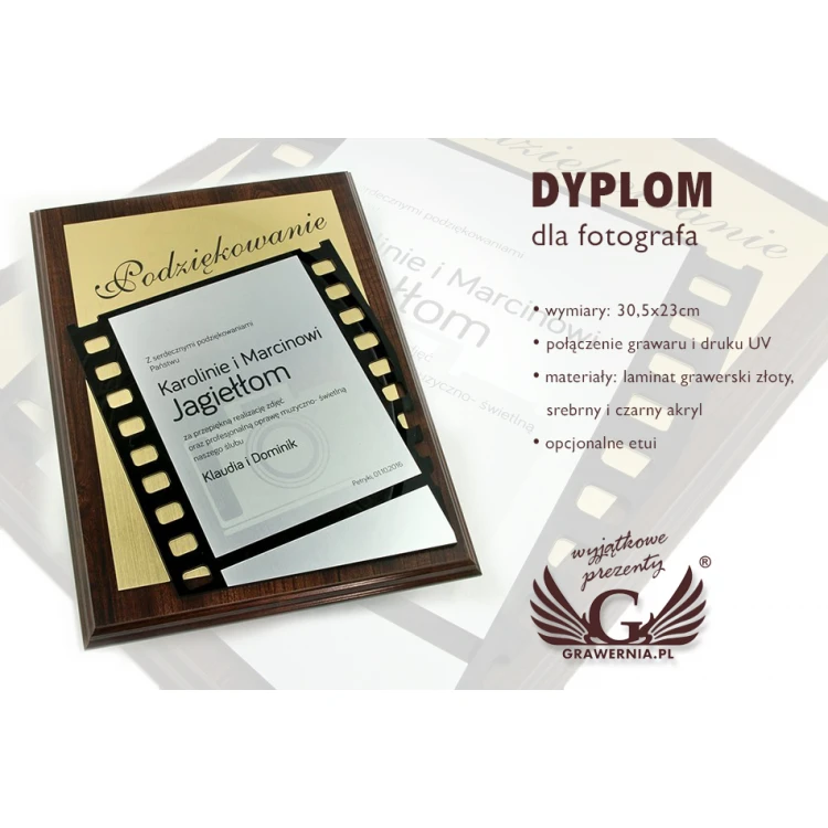 DYPLOM UZNANIA DLA FOTOGRAFA - DUV012