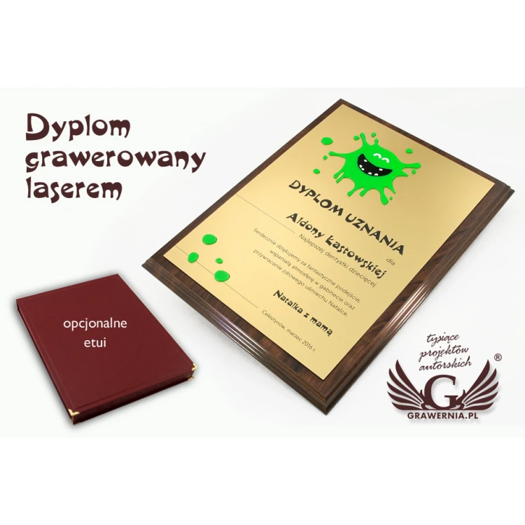 DYPLOM UZNANIA DLA STOMATOLOGA - ZŁOTY - SL046