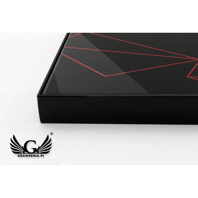 Dyplom uznania exclusive black glass - wymiary: 400x300mm - DUV042