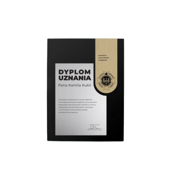 Dyplom uznania exclusive black - wymiary: 400x300mm - DS019