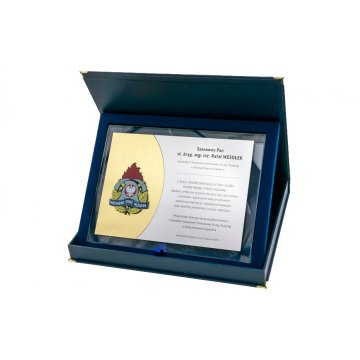 Dyplom uznania PSP - poziomy - grawer i kolorowy logotyp  - DUV039