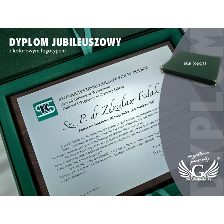 Dyplom z akrylowym logo - SL031