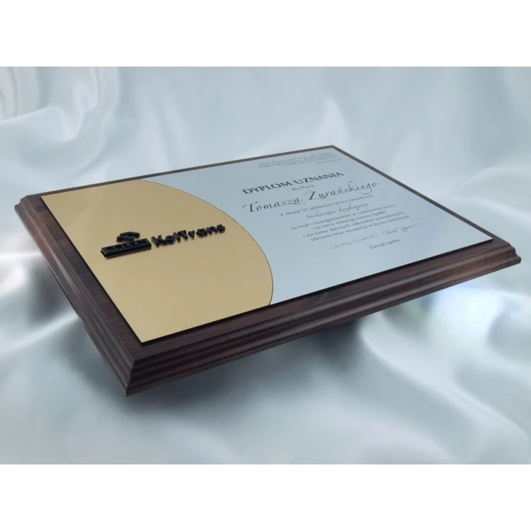 Dyplom z akrylowym logo - SL025