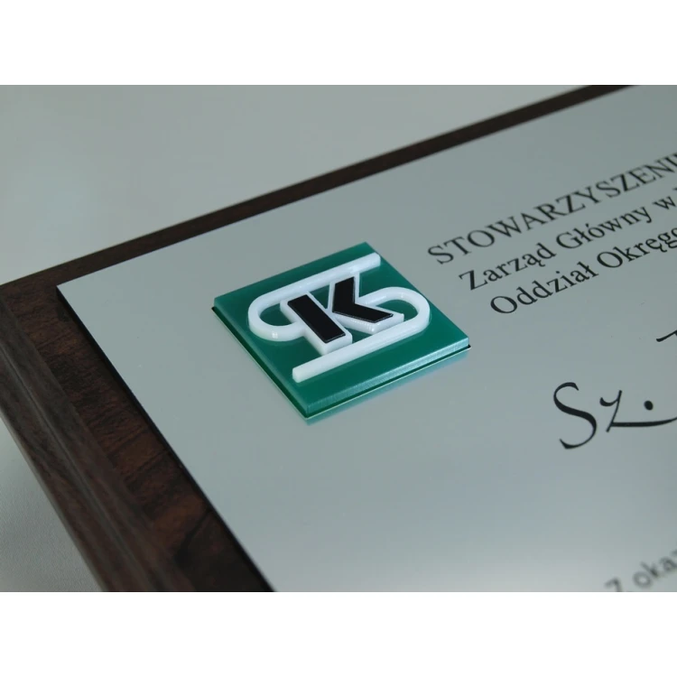 Dyplom z akrylowym logo - SL031