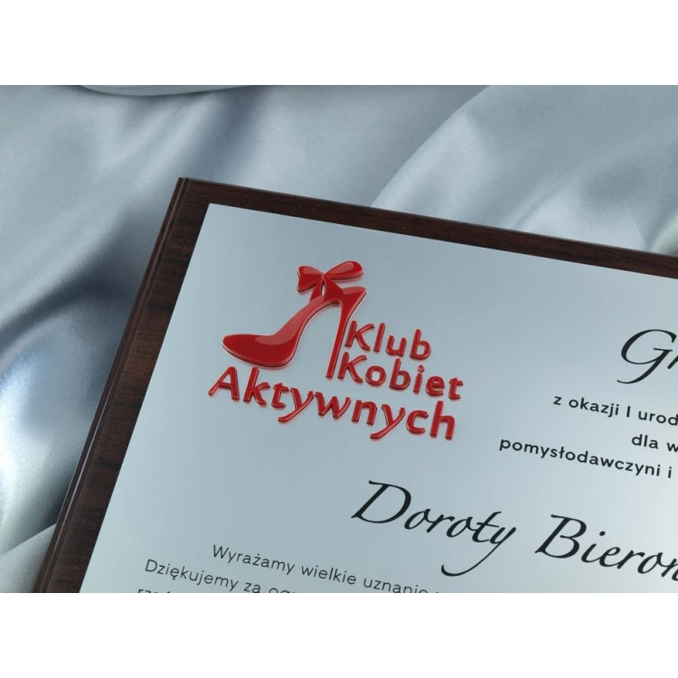 Dyplom z akrylowym logo - SL032