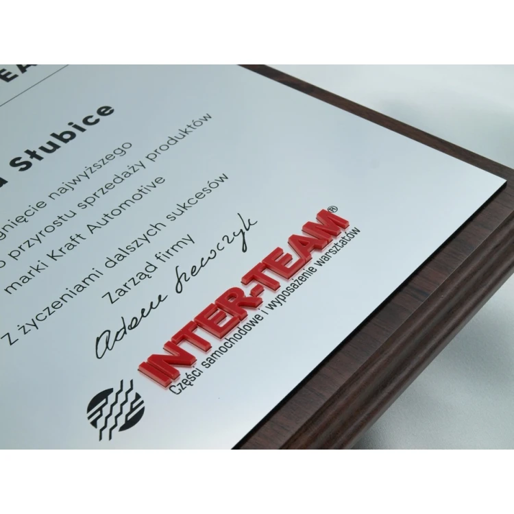 Dyplom z dwoma wypukłymi logotypami - SL030