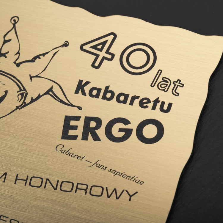 Dyplom z kamienia łupkowego - kwadratowy - grawer laserem - DK008