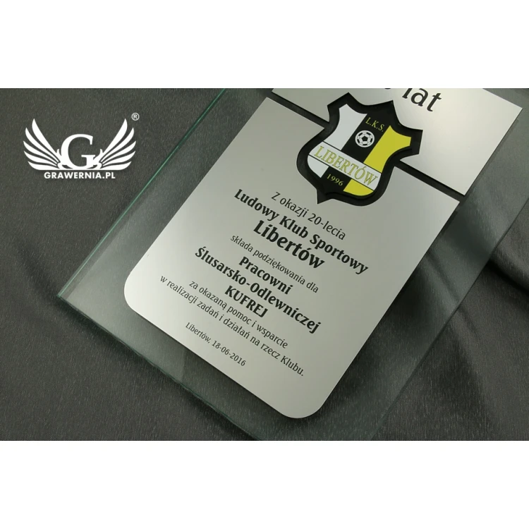 Dyplom z okazji 20-lecia - druk UV - DUV005