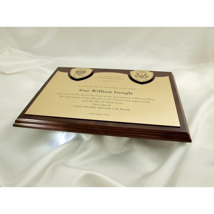 DYPLOM z okazji 40-tych urodzin - GRAWEROWANY LASEREM - poziomy - SL061