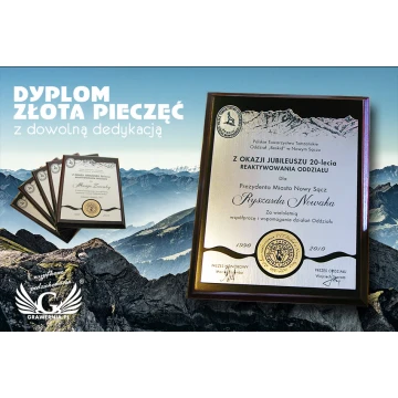 DYPLOM ZŁOTA PIECZĘĆ - SL056