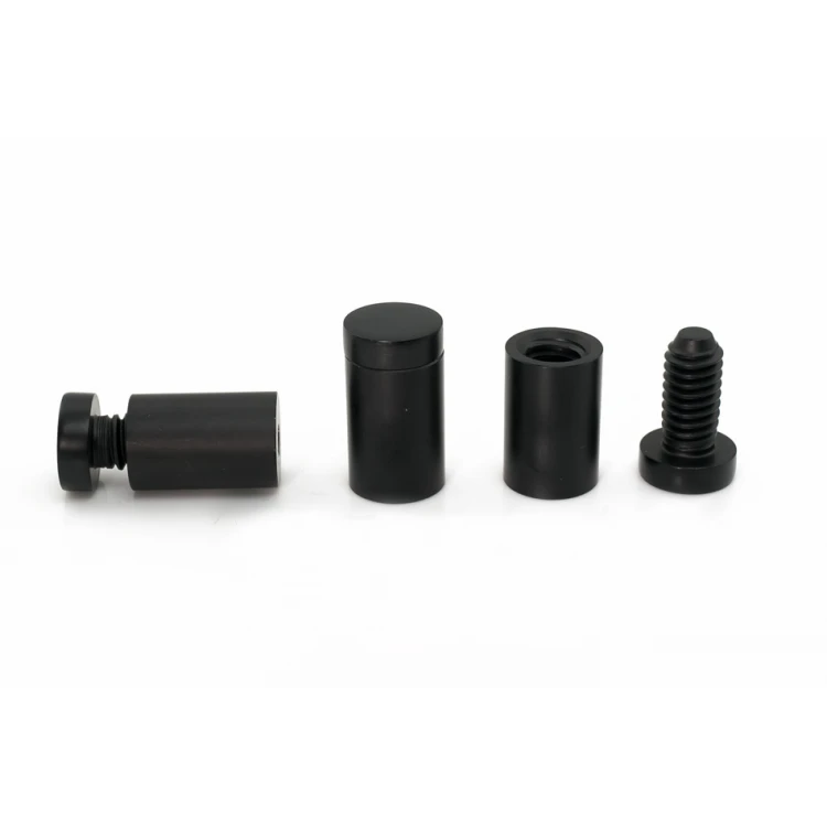 Dystans aluminiowy do szyldów i tabliczek - czarny - średnica 13mm - DDS012
