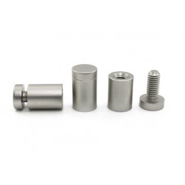 Dystans aluminiowy do szyldów i tabliczek - szary - średnica 19mm - DDS017