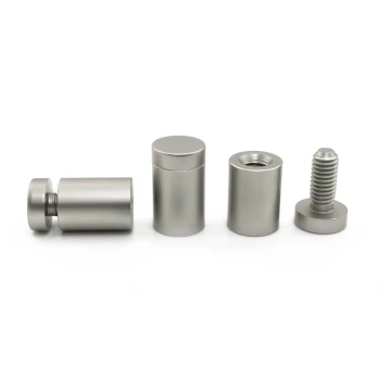 Dystans aluminiowy do szyldów i tabliczek - szary - średnica 19mm - DDS017