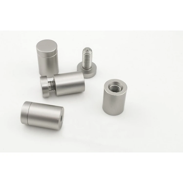 Dystans aluminiowy do szyldów i tabliczek - szary - średnica 19mm - DDS017