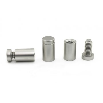 Dystans aluminiowy do szyldów i tabliczek - szary - średnica 13mm - DDS018