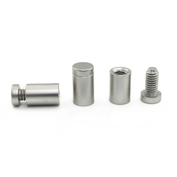 Dystans aluminiowy do szyldów i tabliczek - szary - średnica 13mm - DDS018