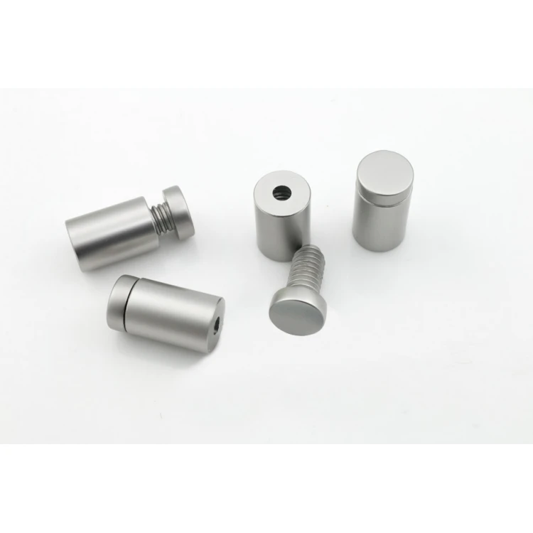 Dystans aluminiowy do szyldów i tabliczek - szary - średnica 13mm - DDS018