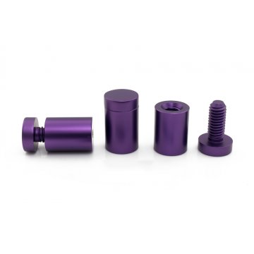 Dystans aluminiowy do szyldów i tabliczek - fioletowy - średnica 19mm - DDS023