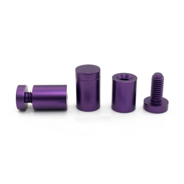 Dystans aluminiowy do szyldów i tabliczek - fioletowy - średnica 19mm - DDS023