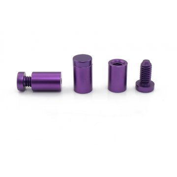 Dystans aluminiowy do szyldów i tabliczek - fioletowy - średnica 13mm - DDS024