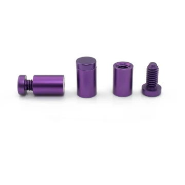 Dystans aluminiowy do szyldów i tabliczek - fioletowy - średnica 13mm - DDS024