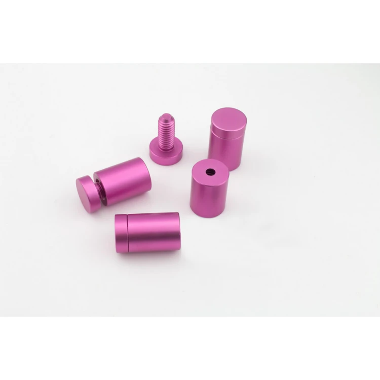 Dystans aluminiowy do szyldów i tabliczek - różowy - średnica 19mm - DDS025
