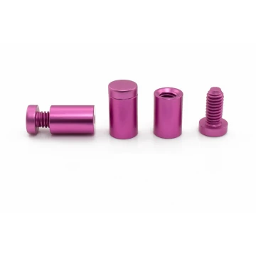 Dystans aluminiowy do szyldów i tabliczek - różowy - średnica 13mm - DDS026