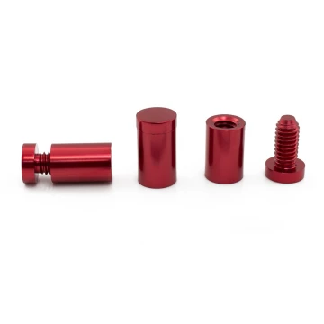 Dystans aluminiowy do szyldów i tabliczek - czerwony - średnica 13mm - DDS028