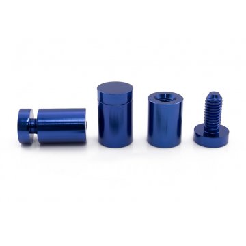 Dystans aluminiowy do szyldów i tabliczek - niebieski - średnica 19mm - DDS029