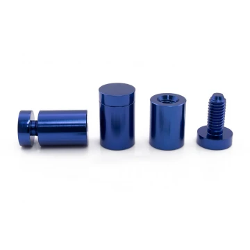 Dystans aluminiowy do szyldów i tabliczek - niebieski - średnica 19mm - DDS029