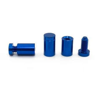 Dystans aluminiowy do szyldów i tabliczek - niebieski - średnica 13mm - DDS030
