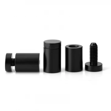 Dystans aluminiowy do szyldów i tabliczek - czarny - średnica 19mm - DDS011