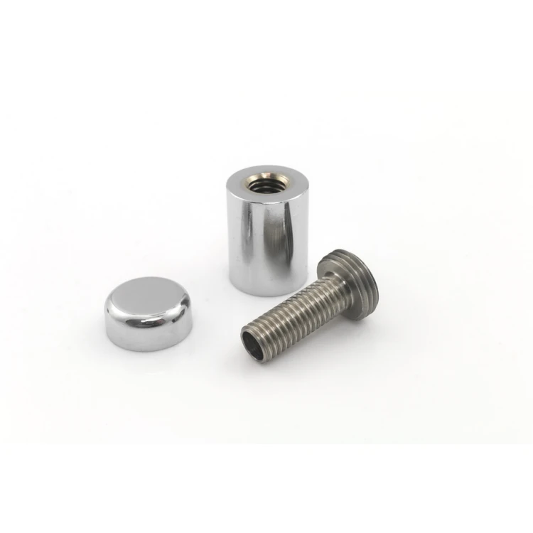 Dystans chromowany do szyldów i tabliczek - 2 medium - średnica 14mm - DDS035
