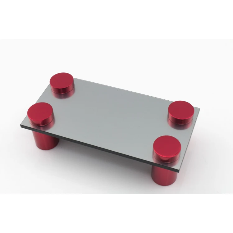 Dystans aluminiowy do szyldów i tabliczek - czerwony - średnica 19mm - DDS027