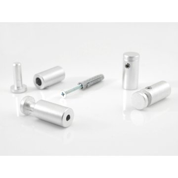 Dystans do szyldów i tabliczek - dystans srebrny z aluminium - średnica 12mm - DDS045