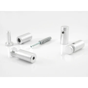 Dystans do szyldów i tabliczek - dystans srebrny z aluminium - średnica 12mm - DDS045
