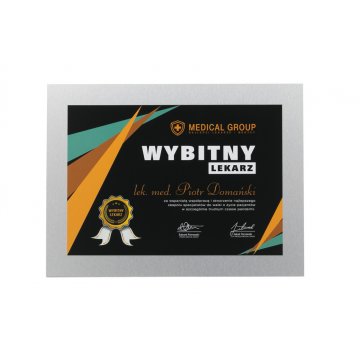 Ekskluzywny dyplom dla lekarza - kolorowy druk UV - DUV053