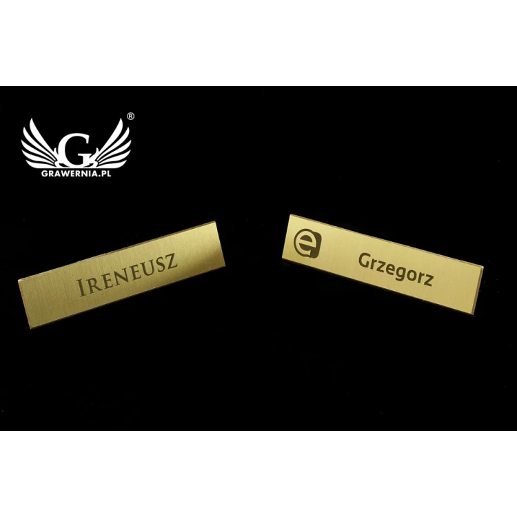 Ekskluzywny identyfikator dla pracownika - 54x11mm - ID036 - mosiądz 