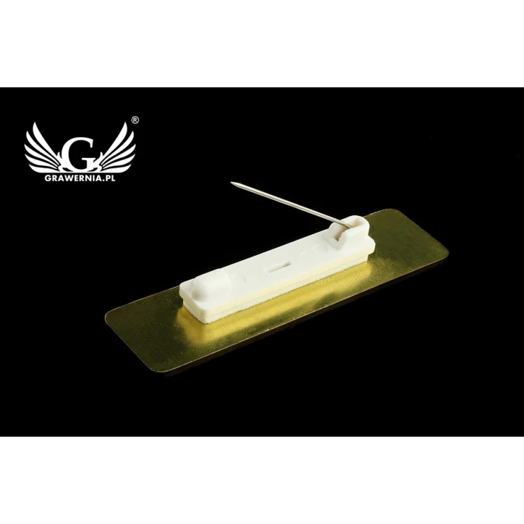 Ekskluzywny identyfikator dla pracownika - 64x17mm - ID039 - mosiądz 