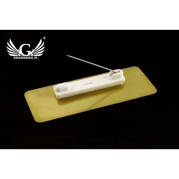 Ekskluzywny identyfikator dla pracownika - 66x26mm - ID042 - mosiądz 