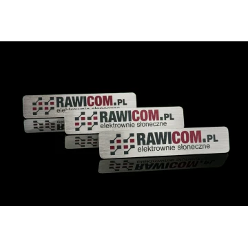 Ekskluzywny identyfikator dla pracownika - 65x13mm - mosiądz srebrzony - ID063