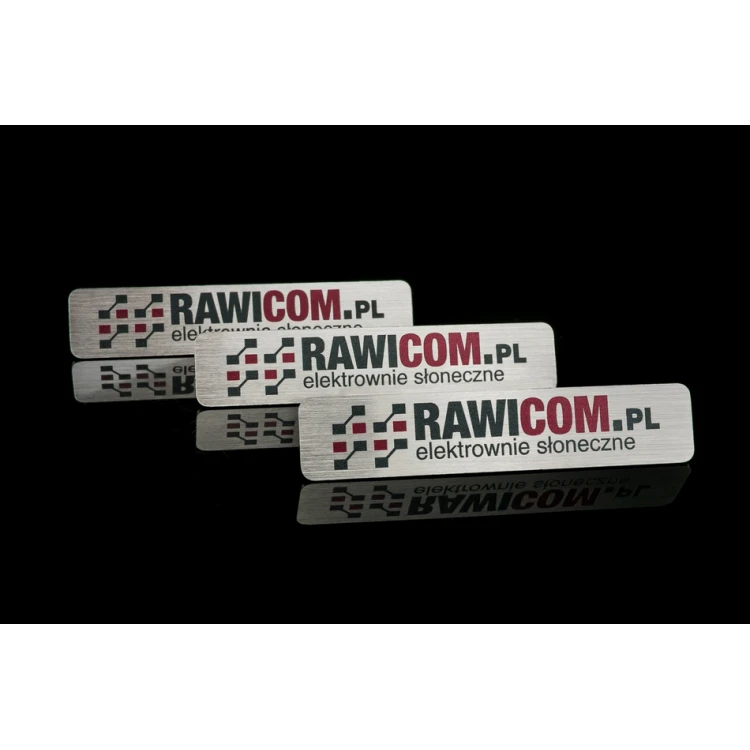 Ekskluzywny identyfikator dla pracownika - 65x13mm - mosiądz srebrzony - ID063