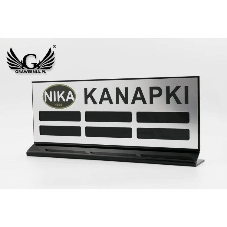 Ekspozytor akrylowy na wymienne karteczki - wym: 356x145mm - model K012