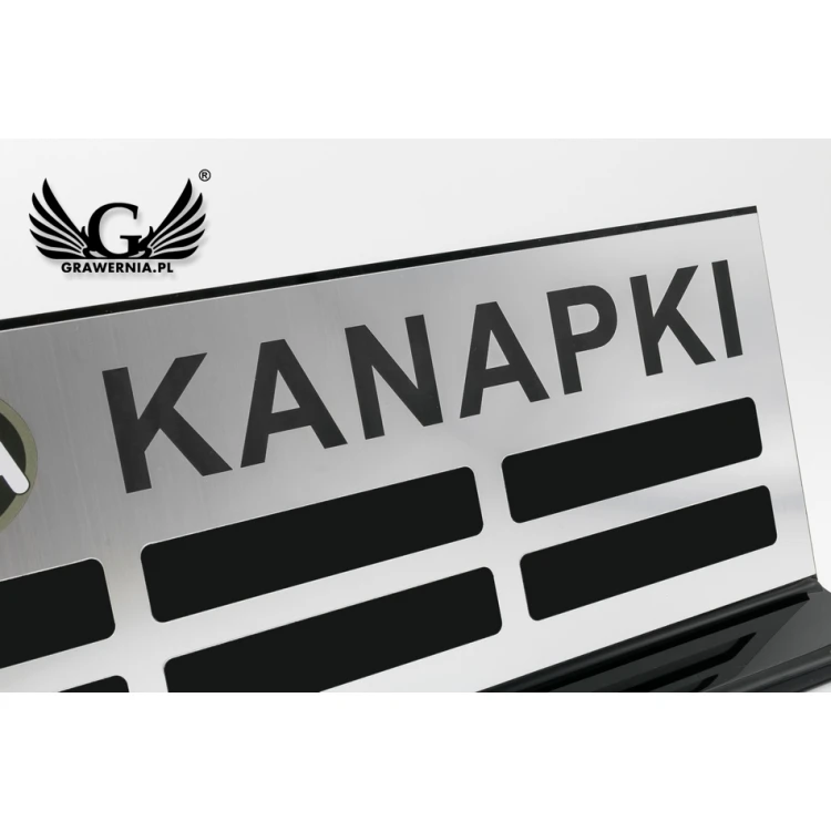 Ekspozytor akrylowy na wymienne karteczki - wym: 356x145mm - model K012