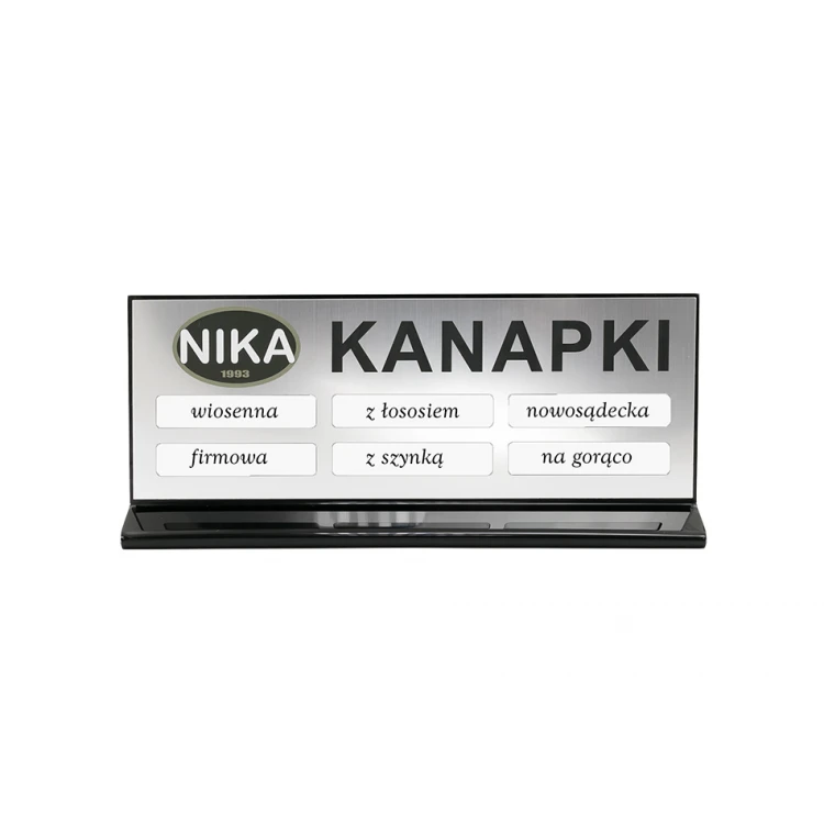 Ekspozytor akrylowy na wymienne karteczki - wym: 356x145mm - model K012