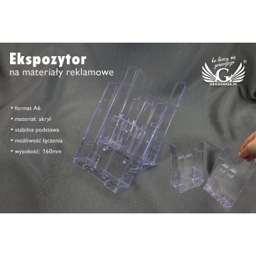 Ekspozytor na materiały reklamowe - format A6 - model K003
