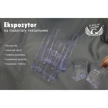 Ekspozytor na materiały reklamowe - format A6 - model K003
