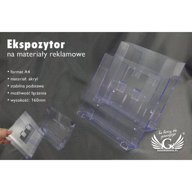 Ekspozytor na materiały reklamowe - format A4 - model K004