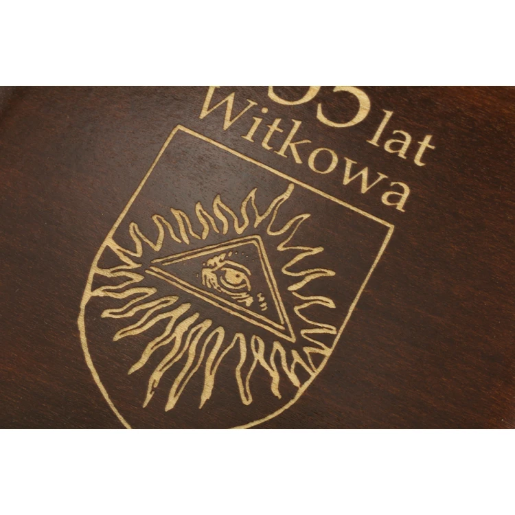 Kasetka etui drewniane z dwoma gniazdami na medal o średnicy 90mm - KAS07